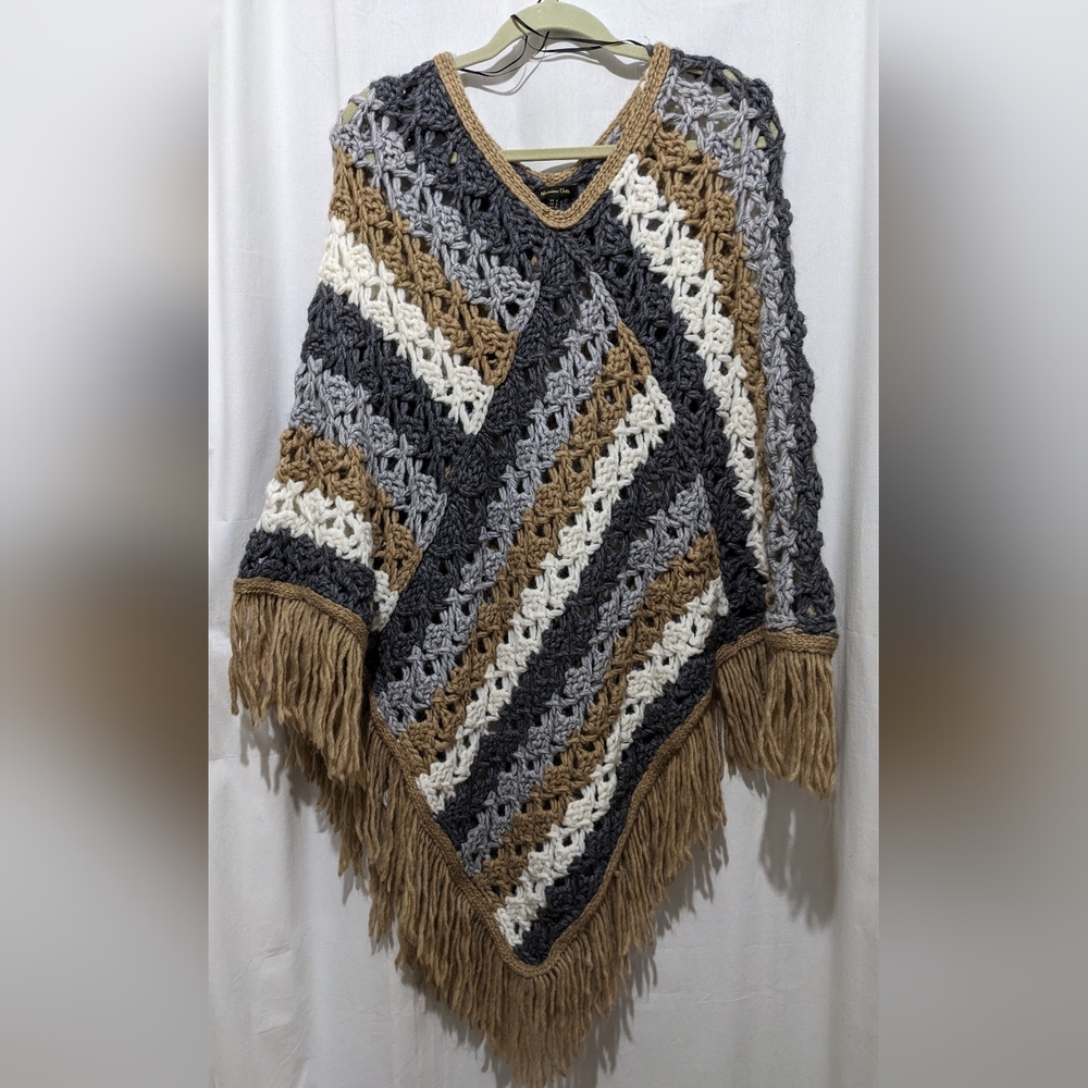 Massimo Dutti Multicolor Patterned Poncho - image 3